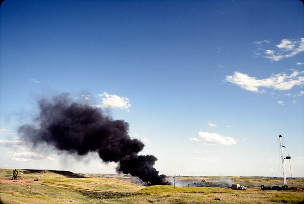 Drilling Out The Bakken Formation Across From Theodore Roosevelt National Park