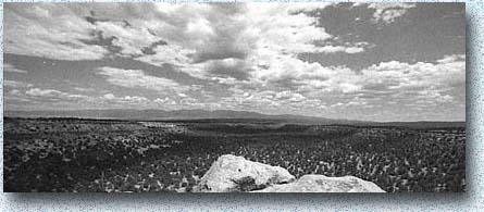 Looking to the Sangres from Tsankawi